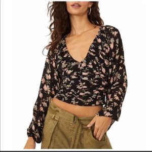 NWT Free People New Final Rose Blouse